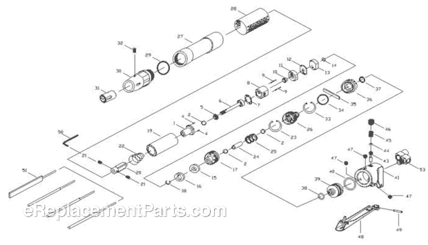 Page A Diagram and Parts List for CP9710 6151939710 Chicago Pneumatic Saw